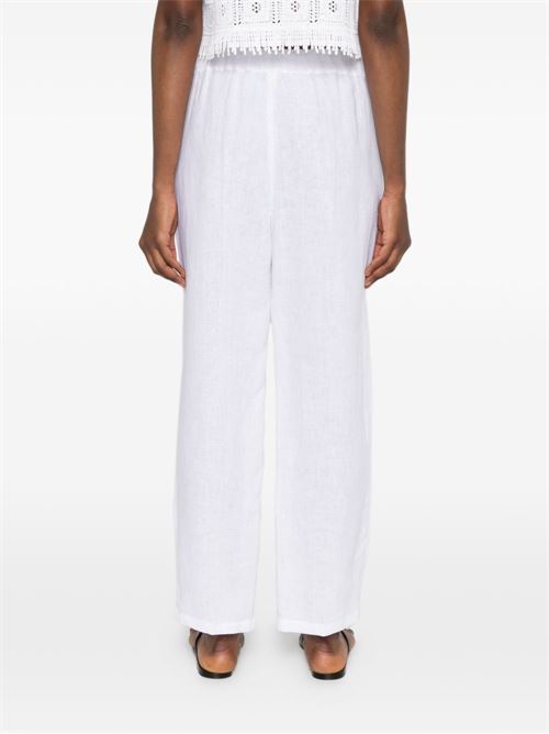 Pantalone donna Emme Marella infilato in lino bianco EMME Marella | SAUNA003